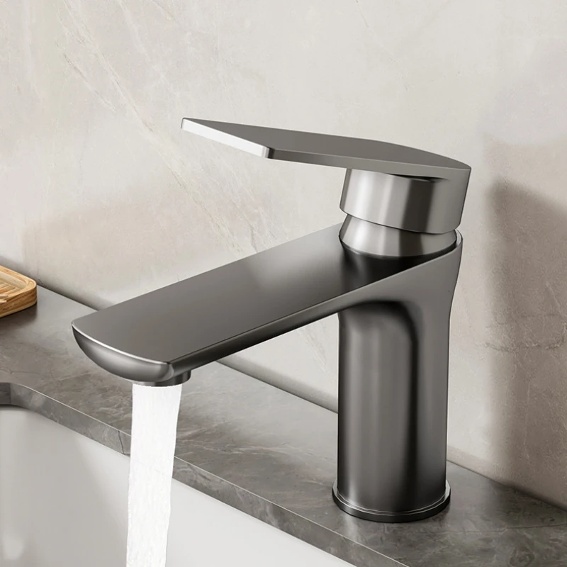 Edelstahl Wasserhahn Waschbecken Waschbecken Heißes Und Kaltes Wasser Haushalt Badezimmer Waschbecken Badezimmerschrank Waschtischmischer