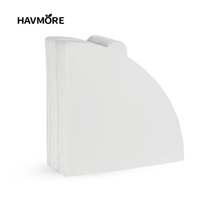 Holzzellstoff, V-förmig, 02 Kegelfilter, Barista, über 2–4 Tassen gießen, natürliche Filterkaffeepapiermaschinen Image