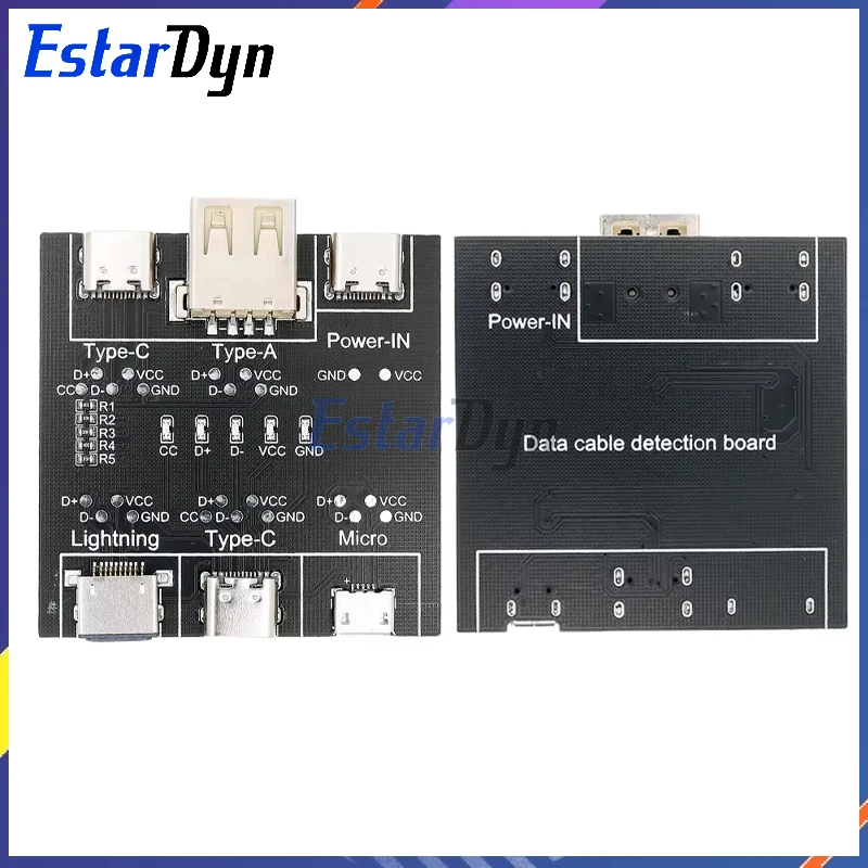 Estardyn DT3 Datenkabel-Erkennungsplatine Typ C Micro-USB-C-Kabeltester Kurzschluss-Ein-Aus-Schaltdiagnosetool für iOS Image