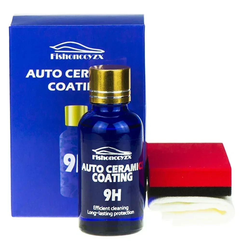 9H Auto Nano Überzogene Kristall Keramik Beschichtung Hydrophobe Glas Polieren Beschichtung Set Ohne Box Autolack Wartung Flüssigkeit Image