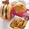 Burger-Boxen, Grill, Küchenutensilien, nützliche Dinge, Schweinefleisch, Bauch, Silikonständer, Küchenutensilien, Gadgets, Heimküchen, Zubehör, Bar