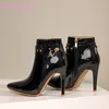 Winter Mode Schwarz Dunkelgrün Frauen Stiefeletten Sexy Hohe Dünne Fersen Dame Reiten Schuhe Plus Kleine Große Größe 11, 33 43, 46 50