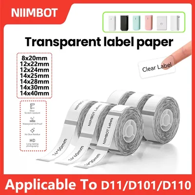 Niimbot D110 Transparents Mini Thermal Printer Paper Sticker Roll Self-Adhesive Category Commercial