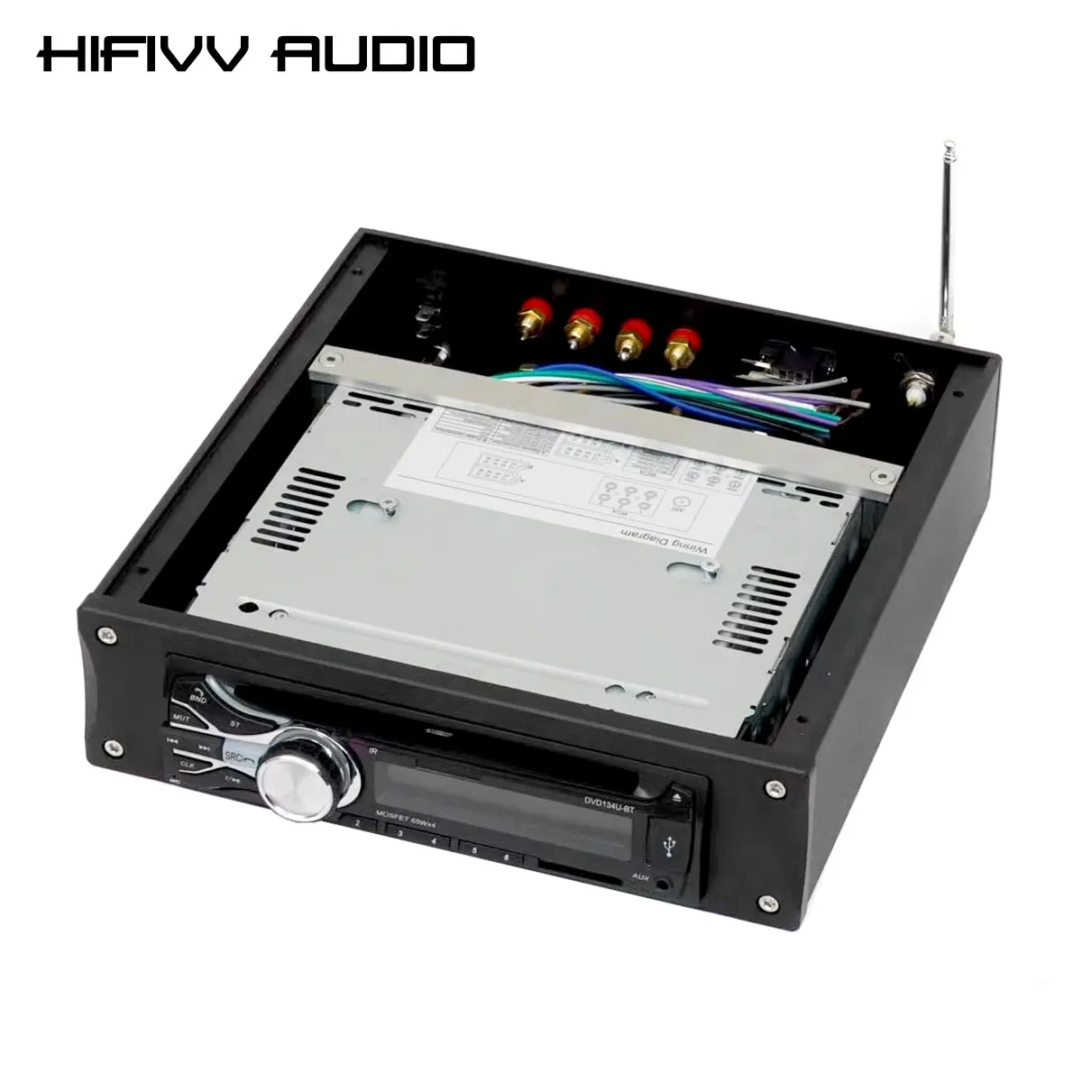 Hifi DIY Leeres Aluminiumgehäuse Ersetzen von Kfz-Leistungsverstärkern zu Hause AMP KENWOOD Car Audio-Gehäuse 230 * 230 * 62 mm Box Image