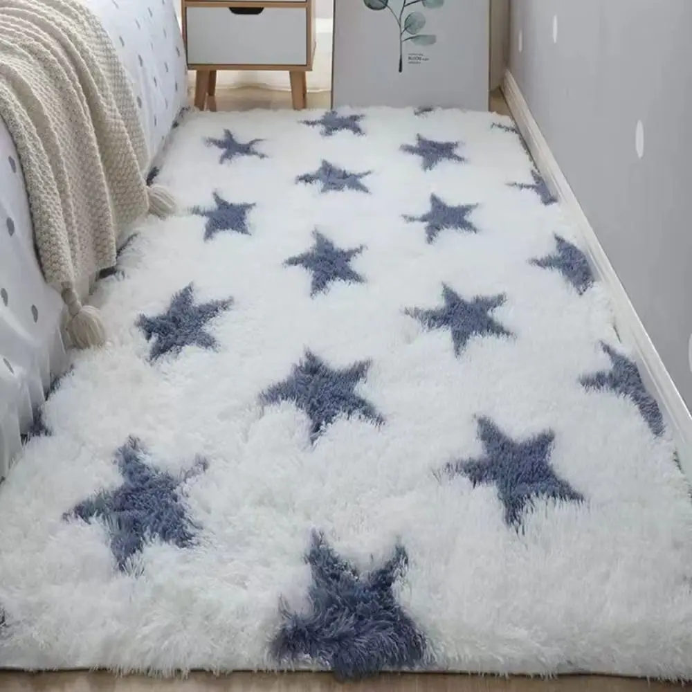 Schlafzimmer Teppich Nachttisch Teppiche Sofa Kissen Für Kinderzimmer Nette Mädchen Boden Weiche Matte Wohnzimmer Dekoration Image