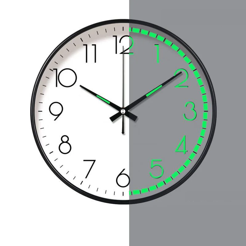 22/26/30/35cm Luminous Glow In Dark 3D Wanduhren Große Uhr Uhr DIY Mit glas Weiß Platte Uhr Moderne Design Shop Decor