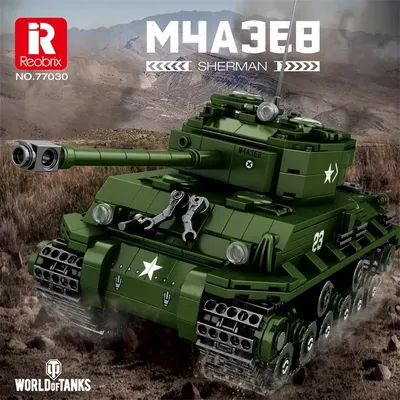 836PCS M4A3E8 Sherman Tank Bausteine Welt Der Tanks WWII M4 Sherman Kampfpanzer Modell Ziegel Kinder Image