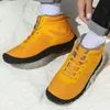 Männer Schnee barfuß Freizeit schuhe neue Winters tiefel Outdoor-Arbeits schuhe super warmes Fell Männer Knöchel schuhe männliche Schneeschuhe plus Größe 48
