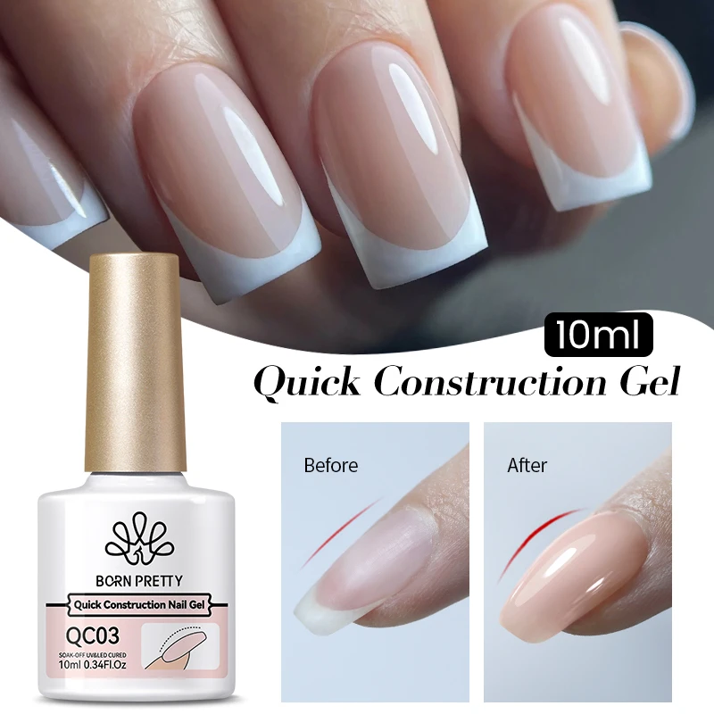 BORN PRETTY 10 ml Jelly Nude Quick Extension Gel Nagellack Quick Building Nagelstärker Gel Verdickung Maniküre Image