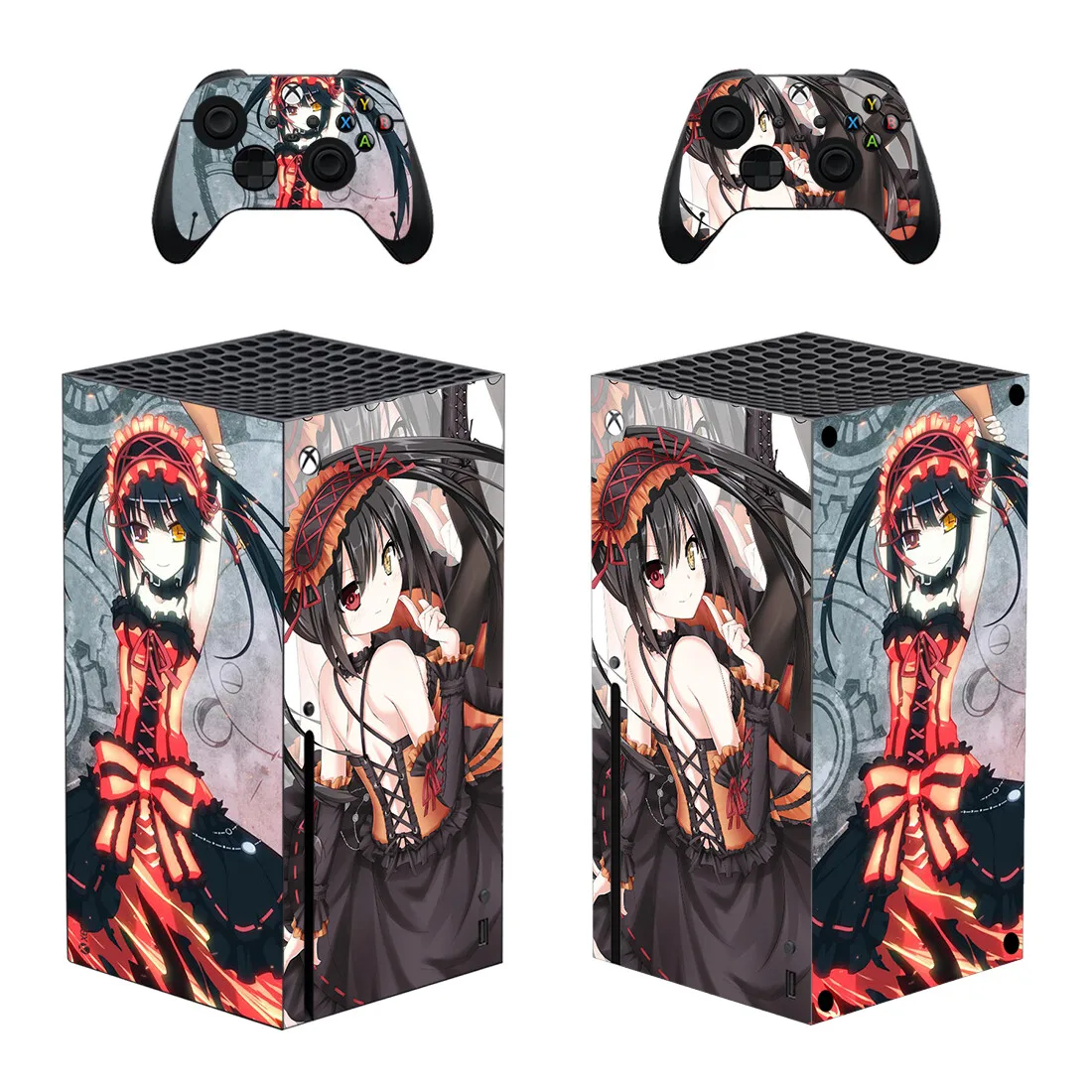 Datum EINE Live Tokisaki Kurumi Haut Aufkleber Abdeckung für Xbox Serie X Konsole und Controller XSX Haut Aufkleber Aufkleber Vinyl Image