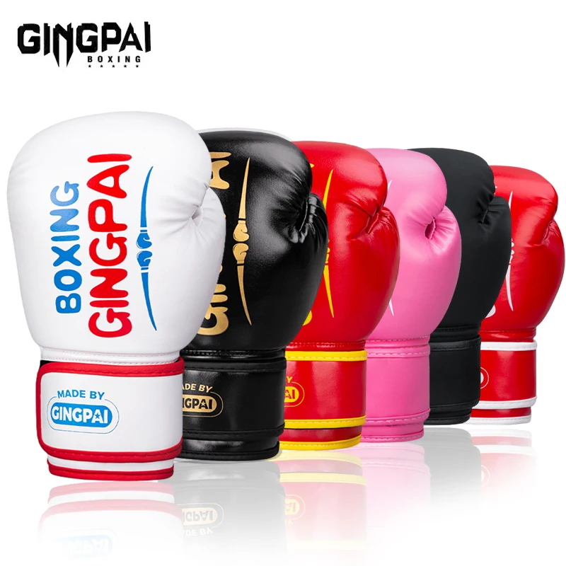 Kickboxhandschuhe für Jungen Mädchen PU Karate Muay Thai Guantes De Boxeo Free Fight MMA Sanda Training Kinderausrüstung Image