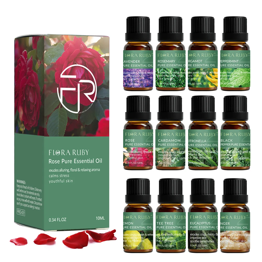 22 Flaschen ätherische Öle für Diffusoren Natur ätherisches Öl Aroma therapie öle Düfte für zu Hause, Luftbe feuchter, Kerzen öl Image