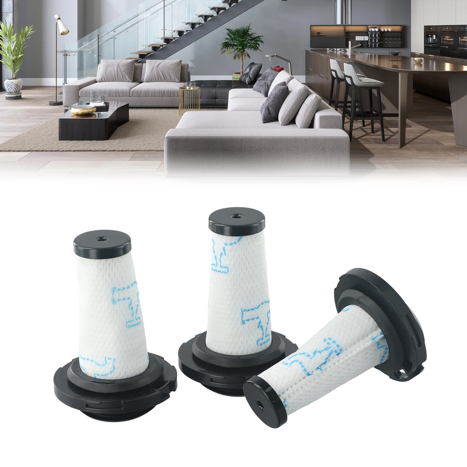 1/3 stücke wasch bare filter für rowenta zr009010 elektrische besen X-FORCE flex 9,60 X-NANO wesentliche staubsauger teil zubehör Image