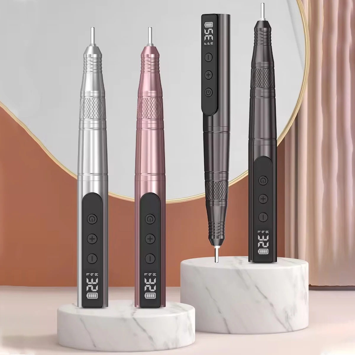 Akku-Nagelbohrmaschine, professionell, 35.000 U/min, wiederaufladbar, elektrische Nagelfeile für Acryl-Gel-Nägel, Maniküre- und Pediküre-Sets Image