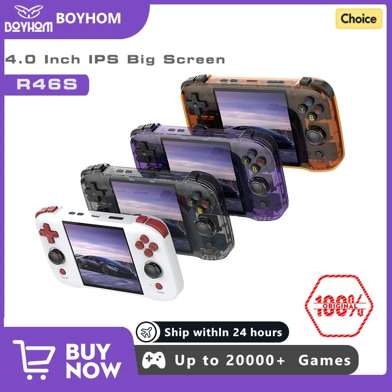 Boyhom R46s Retro Handheld Videospiel konsole Linux-System 4,0 Zoll IP-Bildschirm tragbare Handheld-Video-Player beste Kinder Geschenk
