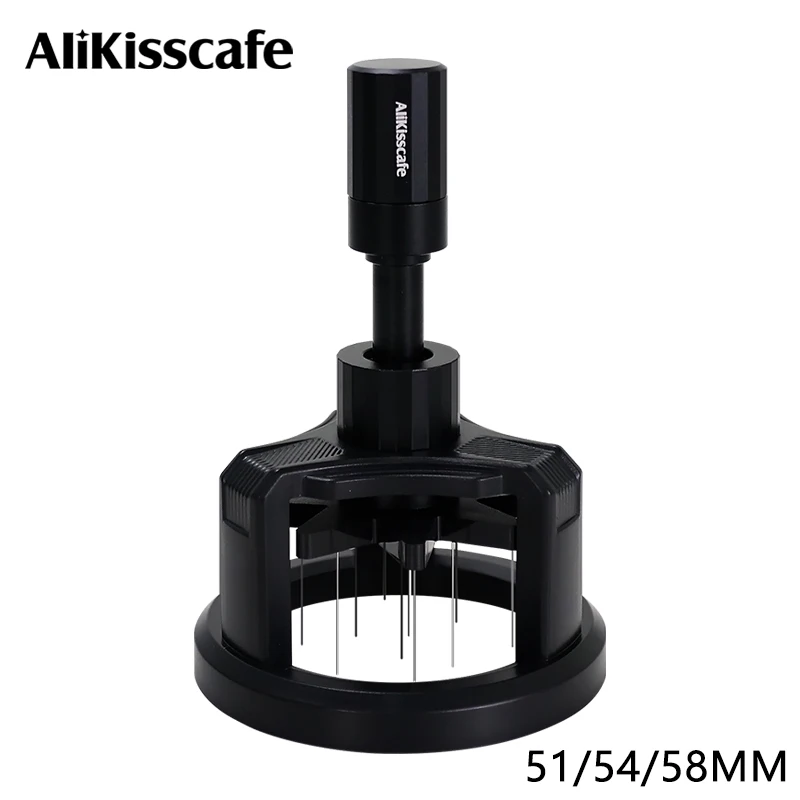 ALIKISSCAFE WDT Tools Rotary 51mm 54mm 58mm Espresso Rührer Nadel Distributor Magnetische Kaffeemaschine Zubehör Barista Werkzeuge Image