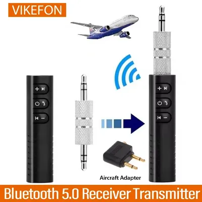 Auto Bluetooth Empfänger Sender BT5.0 3,5mm AUX Jack Stereo Musik Audio Car Kit Lautsprecher Verstärker Wireless Adapter mit Mikrofon