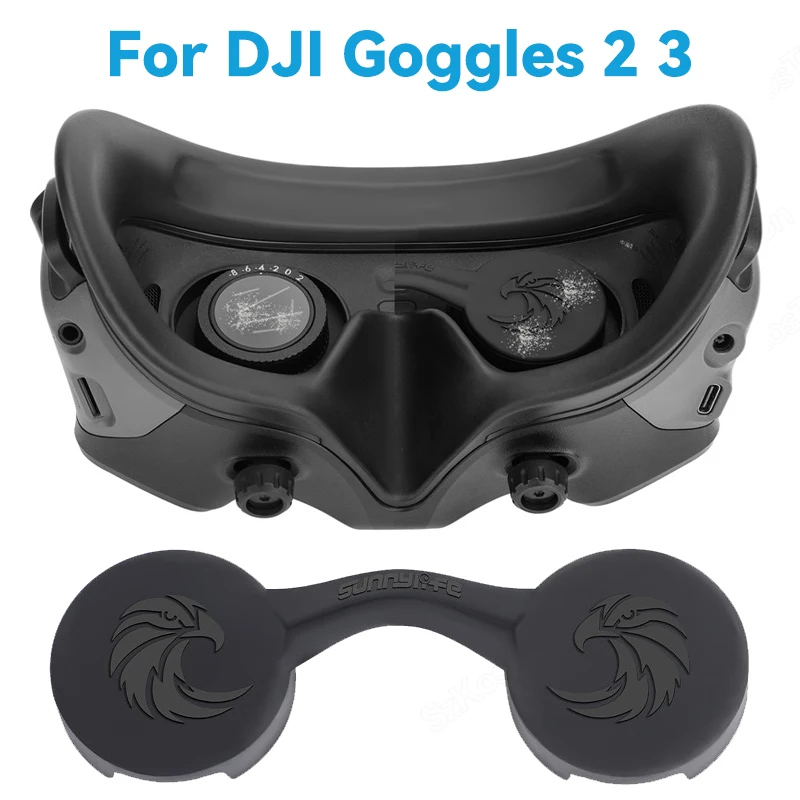 Silikons chutz hülle für dji brille 2 3 linsen schutz staub dichte kappe fliegende brille linsen abdeckung dji avata 2 zubehör Image