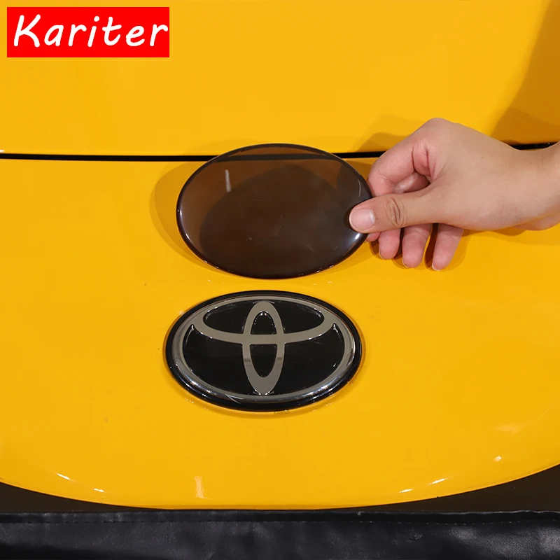 Für toyota gr supra a90 2012-2015 abs schwarz auto vorne hinten emblem abzeichen logo trim aufkleber schutz abdeckung autozubehör 2St Image