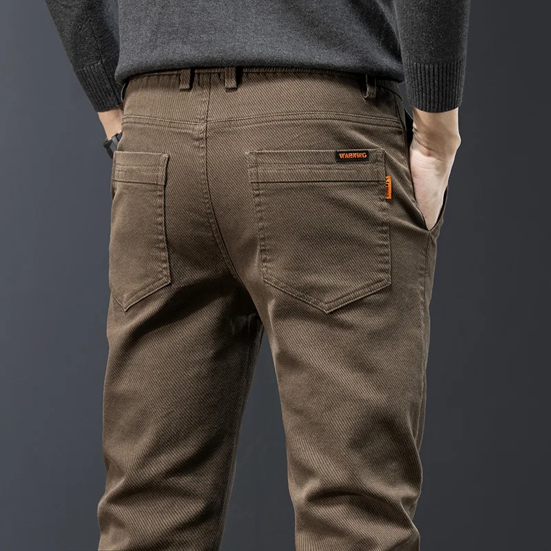 Männer Hosen Herbst Winter Baumwolle Dicke Casual Hosen Neue Kleidung Stretch Casual Hosen Mode Business Arbeit Hosen Große Größe