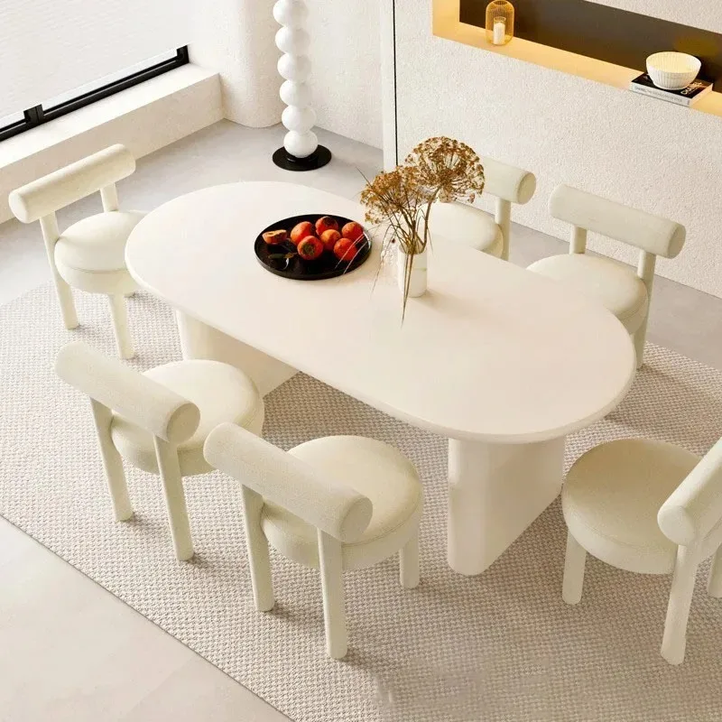 Einfache Kunst Esstisch Moderne Nordic Europäischen Luxus Esstisch Oval Wohnzimmer Mesa De Comedor Esszimmer Möbel Image