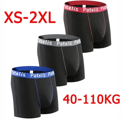 Herren-Boxershorts aus Baumwolle, XS-2XL, für 40–110 kg, bequeme Shorts, komplett aus Baumwollstoff, hochwertige Herrenhöschen Image