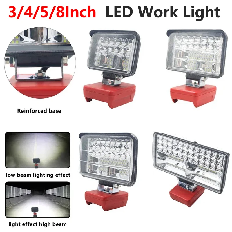 NEUE 3-Zoll-LED-Arbeitsleuchte für Milwaukee 18 V Li-Ionen-Akku, tragbare Akku-Werkzeuglampe, Scheinwerfer, Notbeleuchtung, Taschenlampe