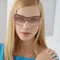 Retro Damen Sonnenbrille um y2k Sonnenbrille futuristische Farbverlauf Linse Sonnenbrille moderne Sonnenbrillen