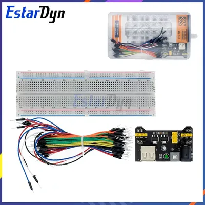 Estardyn 3,3 V/5 V MB102 Breadboard-Leistungsmodul + MB-102 830 Punkte lötfreier Image