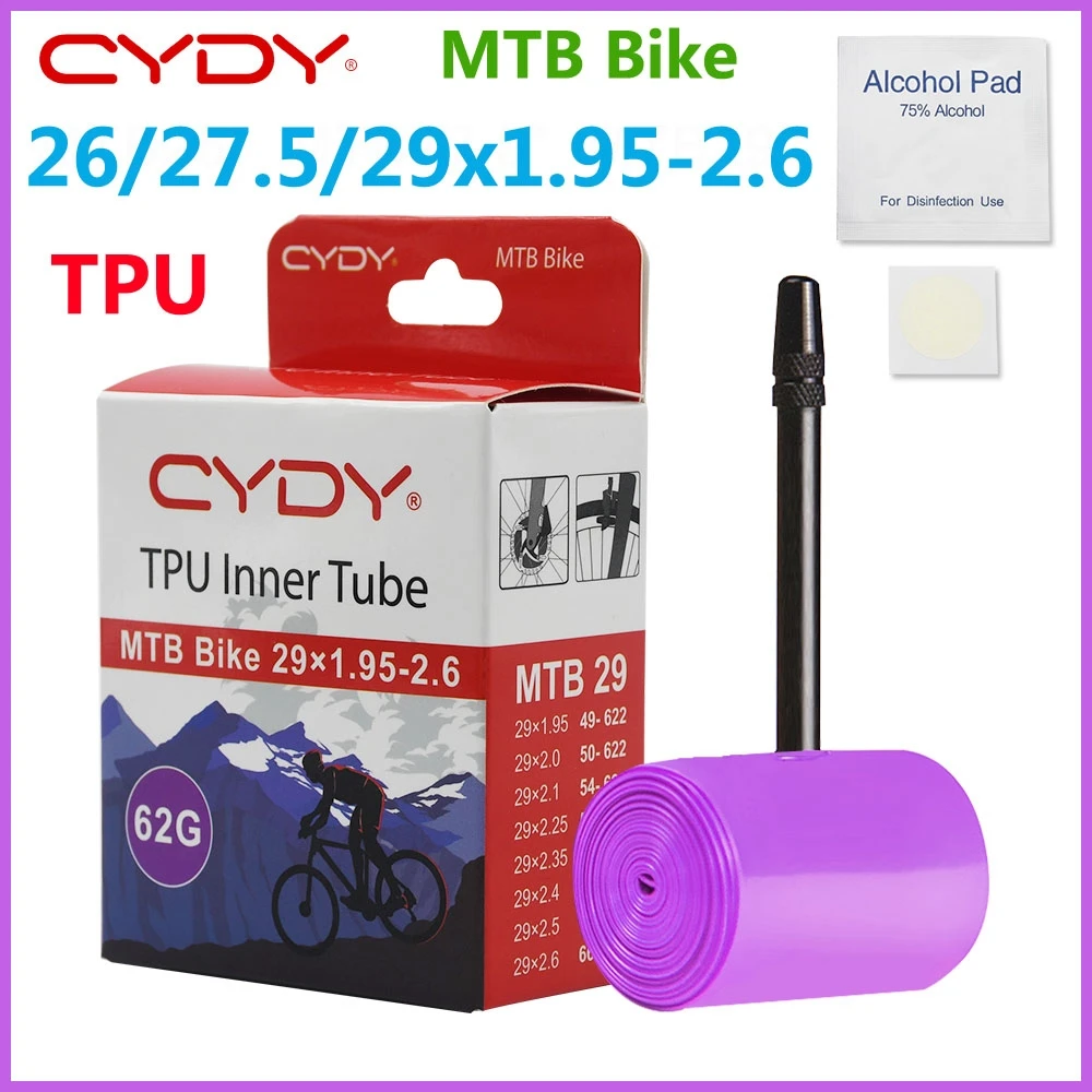 Cydy Mtb 29 26 27,5 Fahrrad-TPU-Innenschlauch, leichter Mountainbike-Reifen, 1,95 2,0 2,1 2,2 2,3 2,4 2,5 2. 6 ultraleichte Schläuche