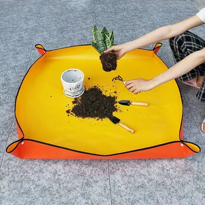 Thickened Waterproof Mats Garden Soil Change Mats Gardening Tools Plant Flower Pot Reusable Transplanting Change Pot Plant Mats