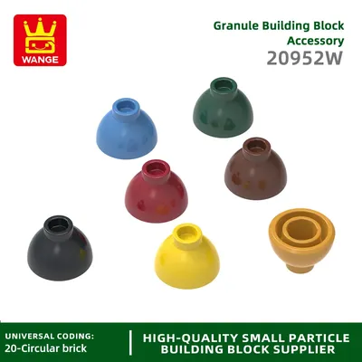 Wange 337 Teile/los 20952W Runde 11/2 x 11/2 x 2/3 Dome Top Baustein Moc Farbe Zubehör Kompatibel Image
