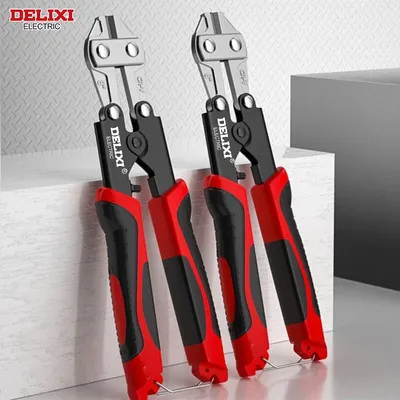 DELIXI ELECTRIC Bolt Cutter, 8"Wire Breaker Pliers, Chain Lock Cutter HeavyDuty,Cut off Wires, Bar,Hard CopperWire Twisted wire