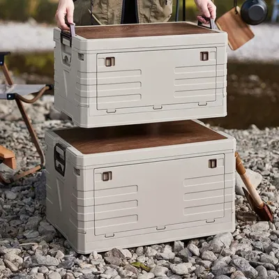 Outdoor Camping Lagerung Box Faltbare Auto Lagerung Bin Große Kapazität Lagerung Box mit Deckel Spielzeug Bücher Lebensmittel Kleinigkeiten Organizer