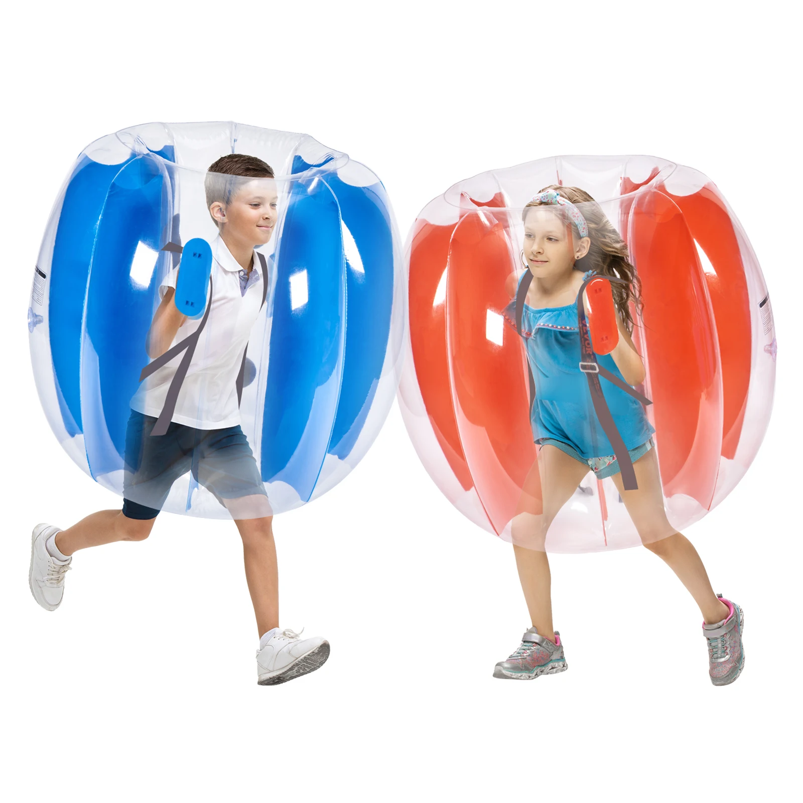 SucceBuy 2er-Pack 2/3FT aufblasbare Stoßstangenbälle Körper Sumo Zorb Bälle für Kinder und Jugendliche Langlebige menschliche Hamster-Blasenkugeln aus PVC Image