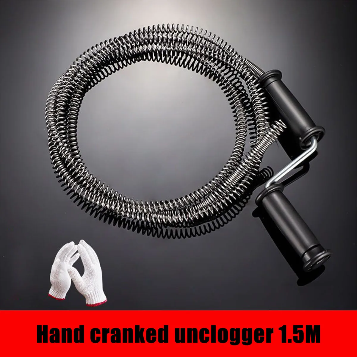 Abflussreiniger, Schneckenfeder, 1,5 m, 3 m, 5 m, für Haushalt, Küche, Badezimmer, Toilette, Klempner, Sanitär, Schlangenrohr, Pipeline-Kanalreiniger