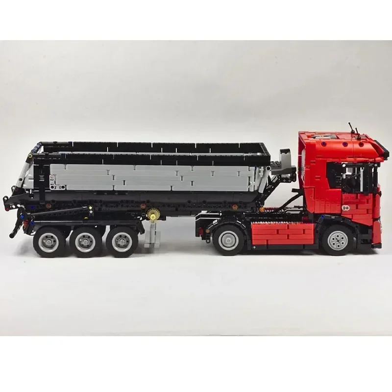 MOC-39430 euro lkw baukran mit dump anhänger 2548 stücke baustein spielzeug diy kinder geburtstags geschenk weihnachts geschenk Image