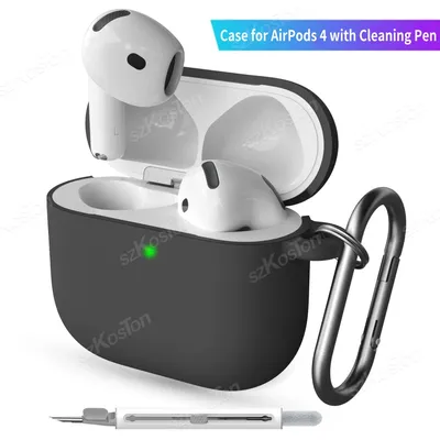 Silikons chutz hülle für Airpods 4 Kopfhörer stoß feste Schutzhülle mit Reinigungs set Schlüssel bund für Airpods4-Zubehör Image