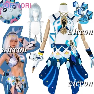 Genshin Impact MuΣ Cosplay Kostüm Perücke Uniform Kopfbedeckung Puppe Meztli Springs Natlan Image