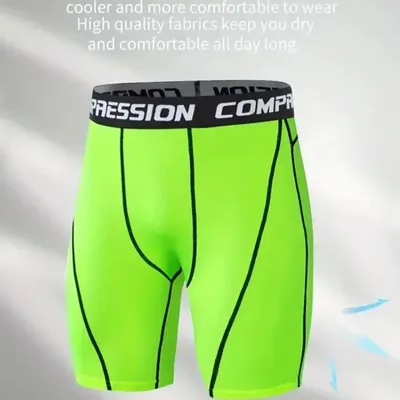 Men's Outdoor Sports Tight Shorts, High Elasticity Quick-drying Sweat-absorbing Fitness Running Compression Shorts
