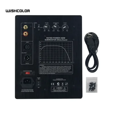 Wishcolor Subwoofer Amplifier Board Plate Amplifier Ethics Sound 350W For Closed & Phase-Inverted Subwoofers