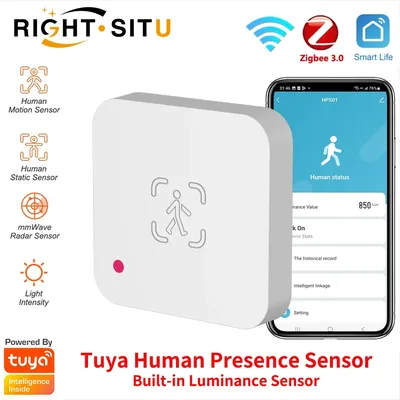 Tuya WiFi Human Presence Sensor MmWave Radar Detector With Luminance Sensor For Smart Home Smart Life replace PIR Sensor