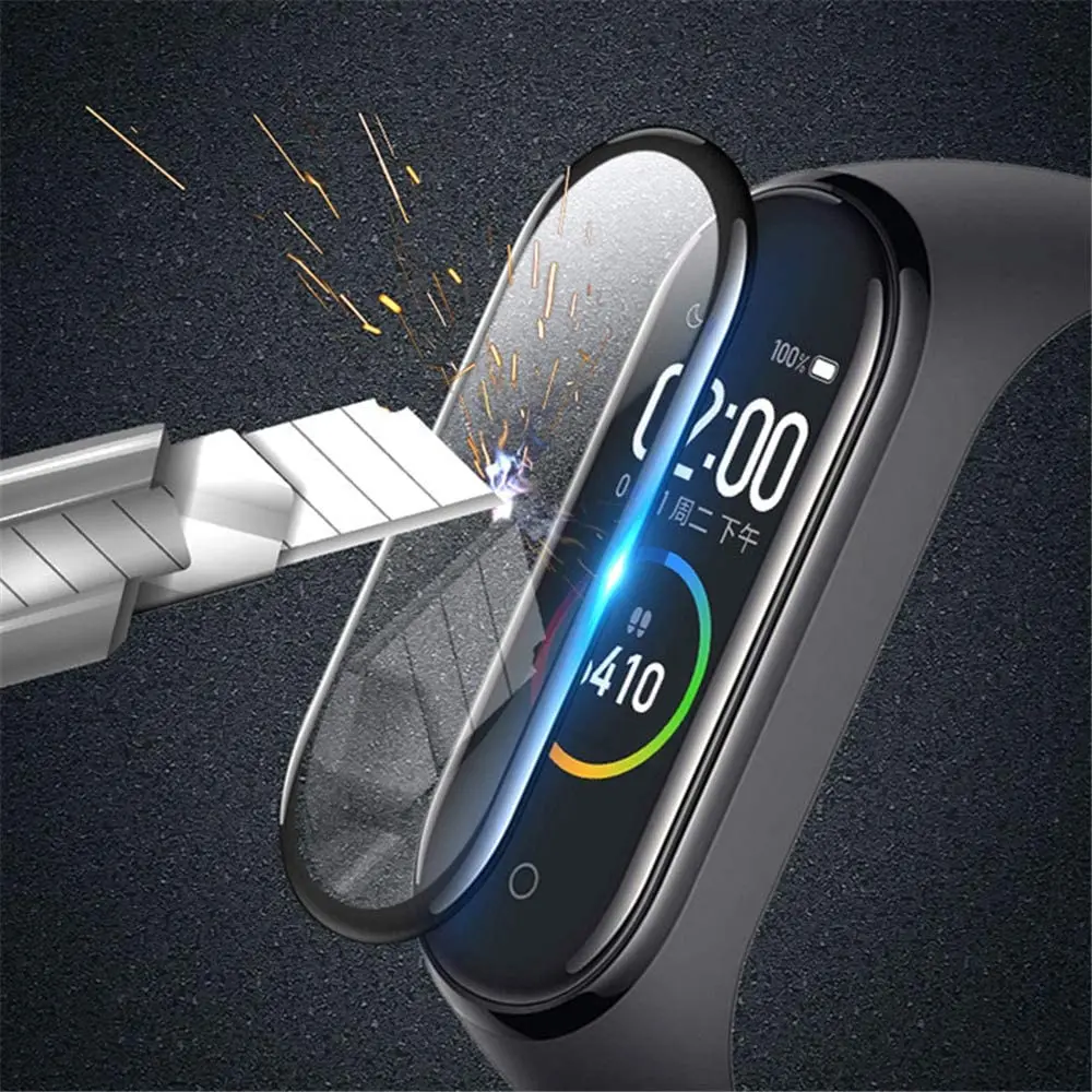 Glasfolie für Mi Band 9 8 7 6 5 Armband Displayschutzfolie SmartWatch Zubehör Miband5 Miband6 für Xiaomi Mi Band 4 5 6 7 8 Folie Image
