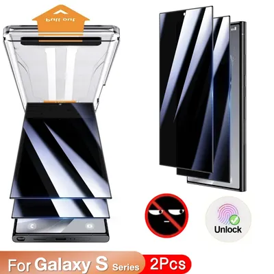 2 Stück für Samsung Galaxy S24 S 23 S22 plus Ultra 5G Displays chutz folie Temper glas Telefon mit Installation skit Explosion entfernen