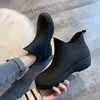Frau Regen Stiefel 2020 Frühling Herbst Wasserdichte Ankle Boot Für Frauen Schuhe Niedrigen Ferse Regen Stiefel Nicht-Slip Damen schuhe Plus Größe