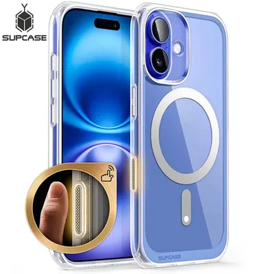 SUPCASE For iPhone 16 Plus Case with Camera Control Capture Button UB Mag Slim Clear Shockproof Magnetic MagSafe Phone Case