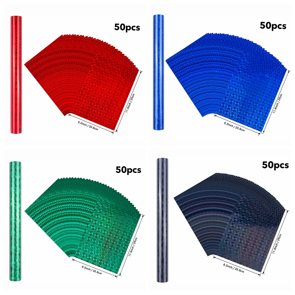 Toner reaktive Folie für Laminator, 4 verschiedene Farben Folien übertragungs rollen für Minc Machine & Toner Ink Pen & Deco Gel Image
