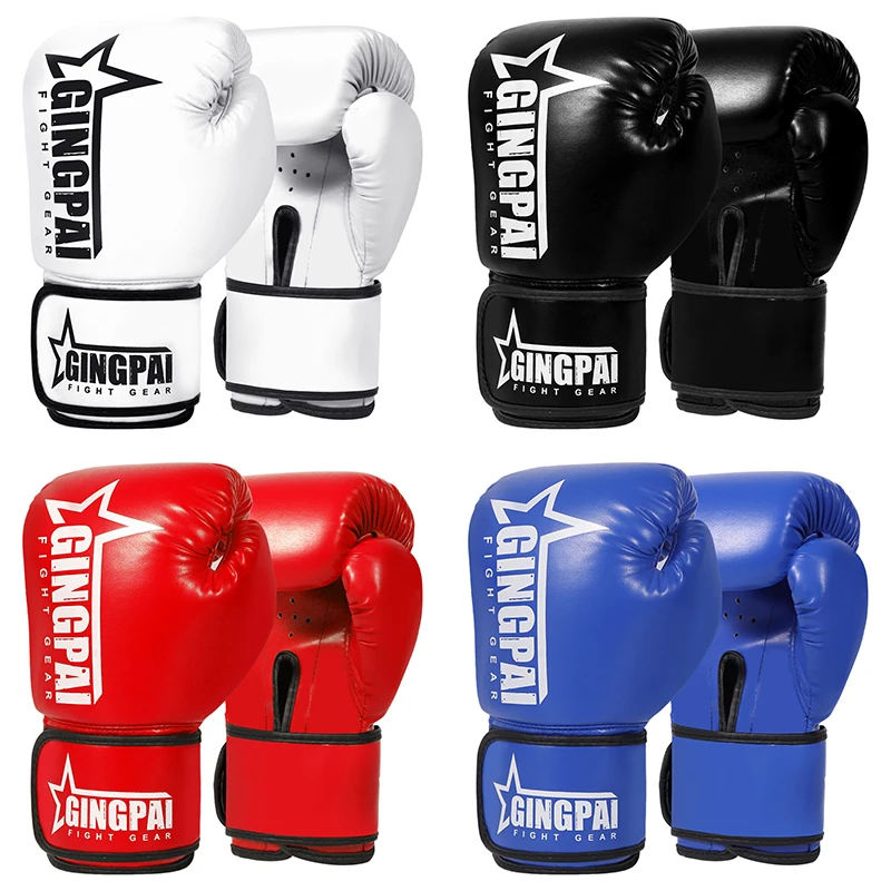 Boxhandschuhe für Männer Frauen PU Karate Muay Thai Guantes De Boxeo Free Fight MMA Sanda Training Erwachsene Kinder Ausrüstung Image