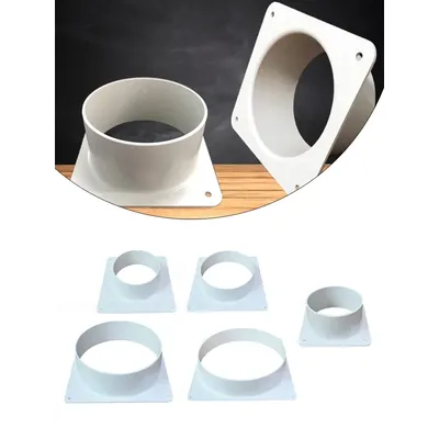 Air Vent Duct Connector Flange Straight Ventilation Pipe Plastic Ducting Tools Home Improvement Ventilation System Components