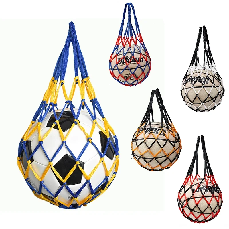 1pc Fußball netz Tasche Nylon kühne Aufbewahrung tasche Einzel ball tragen tragbare Ausrüstung Outdoor-Sport Fußball Basketball Volleyball Tasche Image
